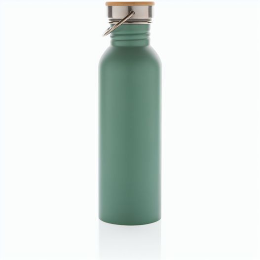 Moderne Stainless-Steel Flasche mit Bambusdeckel (Bild 1)