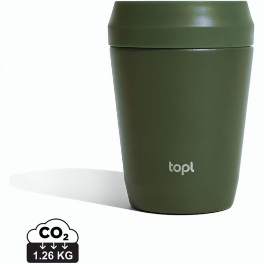 Topl-Trinkbecher aus rec. Stahl mit 360-Grad-Deckel 236ml (Bild 1)