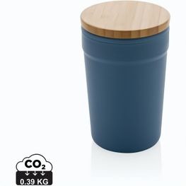 Produktabbildung GRS rPP-Becher mit Bambusdeckel GRS rPP-Becher mit Bambusdeckel