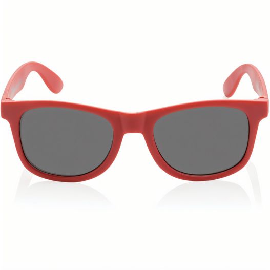 ein paar sonnenbrillen mit einem roten rahmen Sonnenbrille aus RCS recyceltem PP-Kunststoff (Bild 1)
