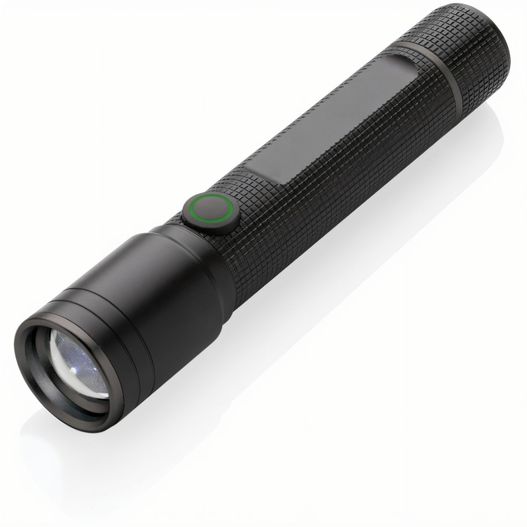 eine taschenlampe mit einem grünen licht darauf Gear X Taschenlampe aus RCS recycelt. Aluminium mit USB-Akku (Bild 1)