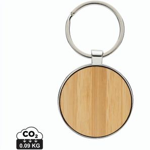 Schlüsselanhänger aus RCS rec. Zinklegierung mit Bambus