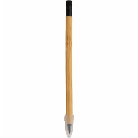 ein bleistift mit einer schwarzen spitze und einem holzgriff Bambus Infinity-Stift mit Radiergummi (Bild 1)