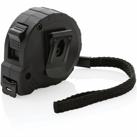 ein bandmaß auf weißem hintergrund 3m/16mm Maßband mit Stop-Taste aus RCS recycelt. Kunststoff (Bild 1)