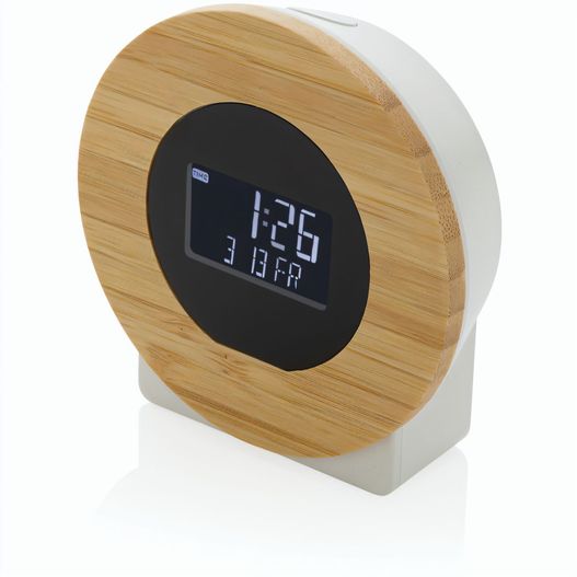 Utah Tischuhr aus RCS rKunststoff & Bambus (Bild 1)