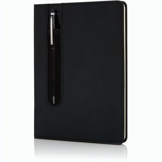 Basic Hardcover PU A5 Notizbuch mit Stylus-Stift (Bild 1)