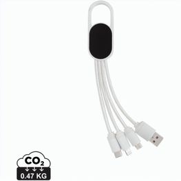 4-in-1 Kabel mit Karabiner-Clip