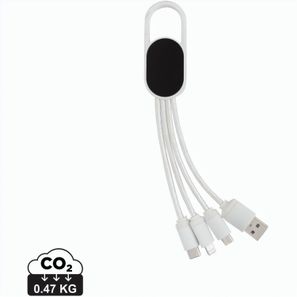 4-in-1 Kabel mit Karabiner-Clip