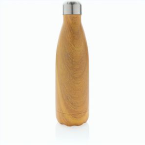 Vakuumisolierte Stainless Steel Flasche mit Holzoptik