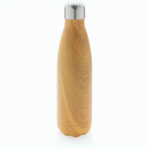 Vakuumisolierte Stainless Steel Flasche mit Holzoptik
