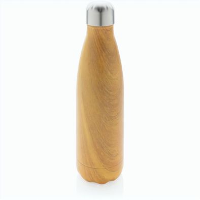 Vakuumisolierte Stainless Steel Flasche mit Holzoptik