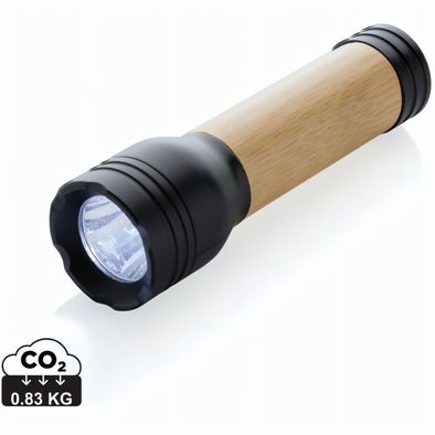 Lucid 1W Taschenlampe aus RCS recycelt. Kunststoff & Bambus
