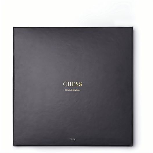 ein schwarzes buch mit goldschrift darauf VINGA Schachspiel Kaffee (Bild 1)