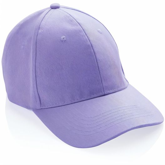 eine lila baseballkappe auf einer weißen oberfläche Impact 6 Panel Kappe aus 280gr rCotton mit AWARE™ Tracer (Bild 1)