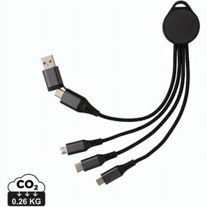 Terra 6-in-1-Ladekabel aus RCS recyceltem Aluminium