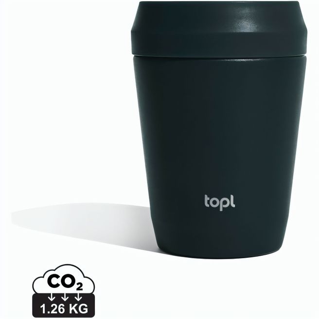 Produktabbildung Topl-Trinkbecher aus rec. Stahl mit 360-Grad-Deckel 236ml Topl-Trinkbecher aus rec. Stahl mit 360-Grad-Deckel 236ml