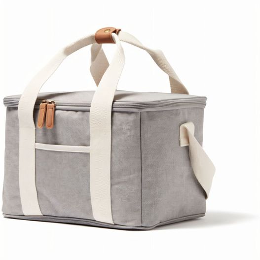 eine graue und weiße tasche mit einem ledergriff VINGA Sortino City Cooler (Bild 1)