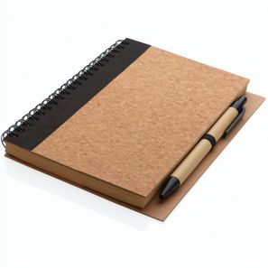 Kork Spiral-Notizbuch mit Stift