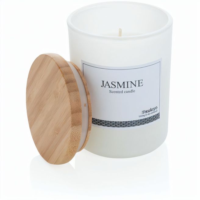 Produktabbildung Ukiyo Deluxe parfümierte Kerze mit Bambusdeckel Ukiyo Deluxe parfümierte Kerze mit Bambusdeckel
