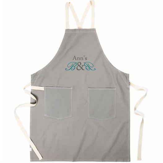 eine graue schürze mit einem blauen logo auf ihr VINGA Sovano Schürze, 250gr/m² (Bild 1)