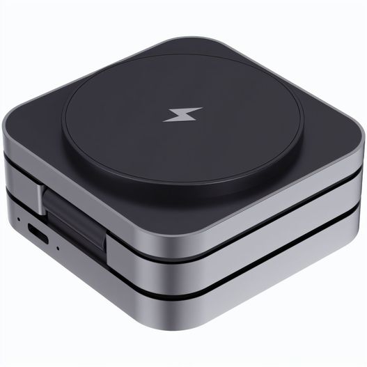 Produktabbildung Terra faltbares 3-in-1 15W Charger aus RCS rec. Aluminium Terra faltbares 3-in-1 15W Charger aus RCS rec. Aluminium (Bild 1)