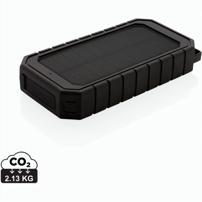 Produktabbildung 10.000 mAh Solar-Powerbank mit 10W Wireless aus RCS Plastik 10.000 mAh Solar-Powerbank mit 10W Wireless aus RCS Plastik