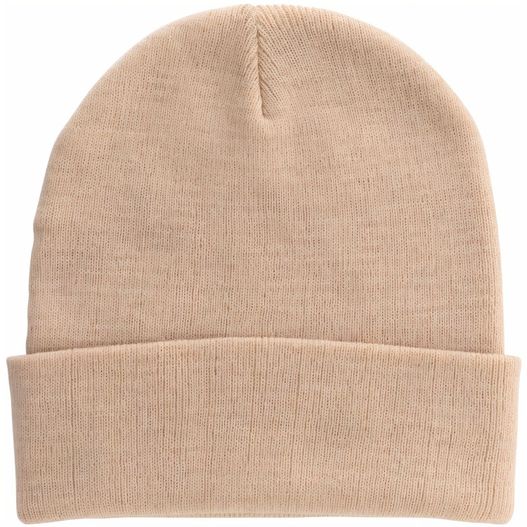 ein beige beanie hut auf weißem hintergrund Impact Polylana® Beanie mit AWARE™ Tracer (Bild 1)