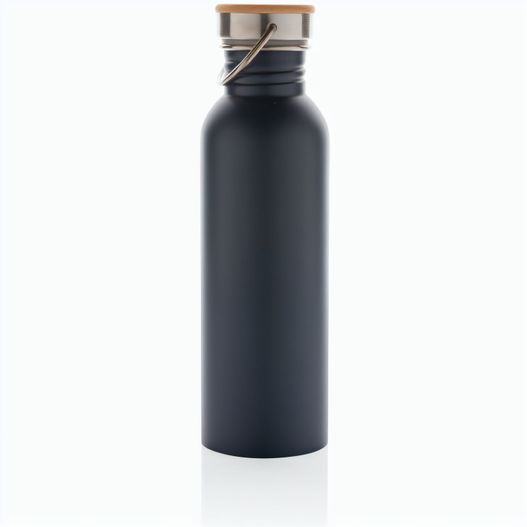 Moderne Stainless-Steel Flasche mit Bambusdeckel (Bild 1)