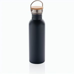 Moderne Stainless-Steel Flasche mit Bambusdeckel