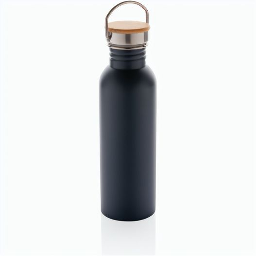 Produktabbildung Moderne Stainless-Steel Flasche mit Bambusdeckel Moderne Stainless-Steel Flasche mit Bambusdeckel (Bild 1)
