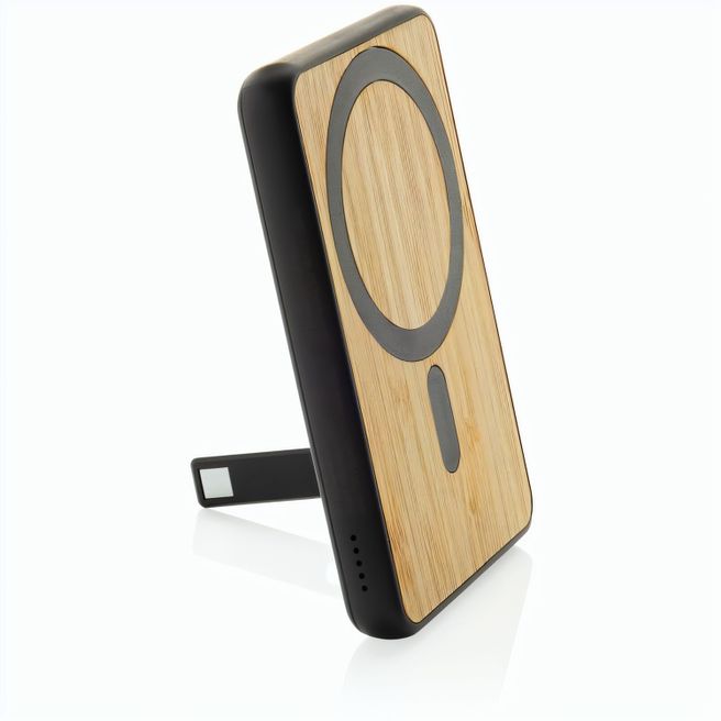 Zen 5000mAh 5W magnetische Bambus-Powerbank aus RCS rPlastik