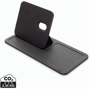 Swiss Peak 3-in-1- Wireless-Charging Desk-Tray aus RCS rPU