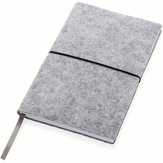 Produktabbildung A5-Softcover-Notizbuch aus GRS zertifiert recyceltem Filz A5-Softcover-Notizbuch aus GRS zertifiert recyceltem Filz