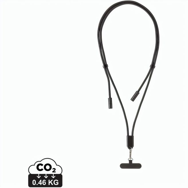 Produktabbildung LoopAmp verstellbares 160cm 60W Telefonkabel aus RCS rPET LoopAmp verstellbares 160cm 60W Telefonkabel aus RCS rPET