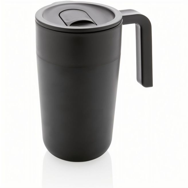 Produktabbildung GRS recycelte PP und Stainless Steel Tasse mit Griff GRS recycelte PP und Stainless Steel Tasse mit Griff
