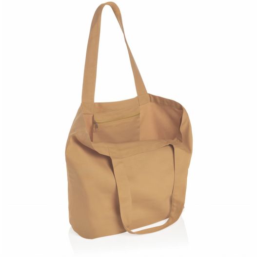 eine tannentasche mit reißverschluss vorne Impact Aware™ 240g/m² rcCanvas Shopper + Tasche, ungefärbt (Bild 1)