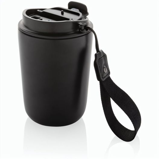 Cuppa Vakuumbecher aus RCS-Stahl mit Umhängeband (Bild 1)