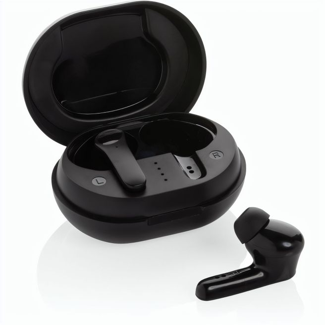 TWS Ohrhörer aus RCS Standard recyceltem Kunststoff