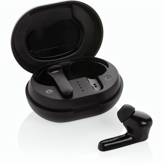 TWS Ohrhörer aus RCS Standard recyceltem Kunststoff (Bild 1)