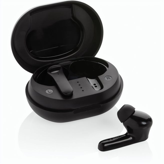 TWS Ohrhörer aus RCS Standard recyceltem Kunststoff