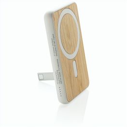 Zen 5000mAh 5W magnetische Bambus-Powerbank aus RCS rPlastik