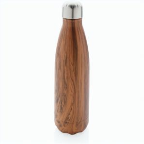 Vakuumisolierte Stainless Steel Flasche mit Holzoptik