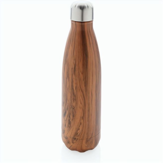 Vakuumisolierte Stainless Steel Flasche mit Holzoptik