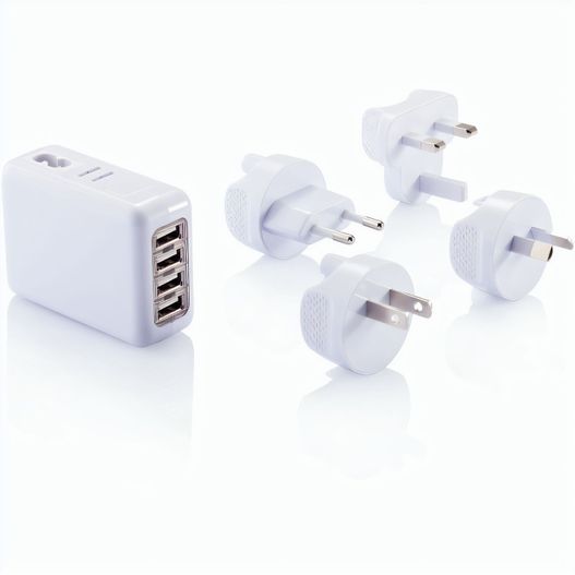 Reiseadapter mit 4fachem USB Anschluss (Bild 1)