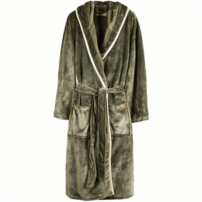 VINGA Louis Luxus Plüsch GRS rPET Bademantel Größe S/M