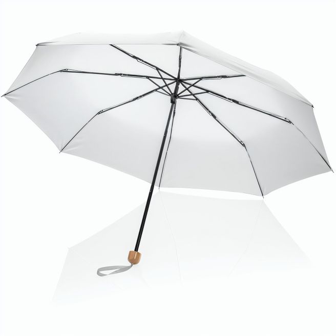 20.5" Impact AWARE™ RPET 190T Pongee Bambus Mini-Schirm
