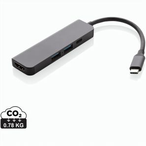 Terra Hub aus RCS recyceltem Aluminium mit HDMI-Input