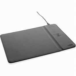 Swiss Peak RCS recyceltes 10W Wireless-Charging PU Mauspad