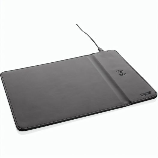 Swiss Peak RCS recyceltes 10W Wireless-Charging PU Mauspad (Bild 1)