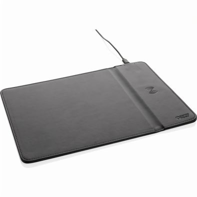 Swiss Peak RCS recyceltes 10W Wireless-Charging PU Mauspad